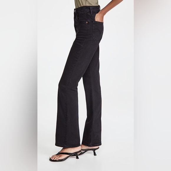 Levi's Women's Ribcage Bootcut Jeans in Black Size 28 - Picture 2 of 8